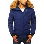 Szép sötétkék férfi téli kabát VTX3943