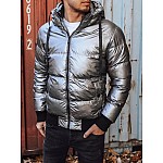 Stílusos ezüst férfi téli kabát VTX3948