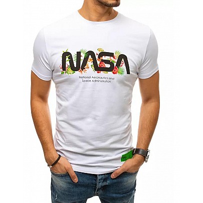 Érdekes fehér férfi póló NASA VRX4440