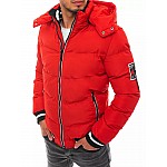 Stílusos piros férfi téli kabát VTX3751