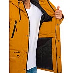 Érdekes sárga férfi téli kabát VTX3879