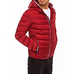 Piros férfi steppelt kabát VTX3887