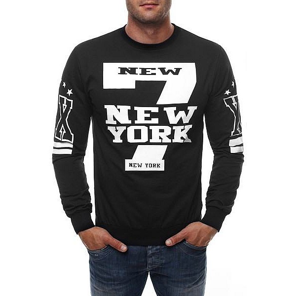 Férfi pulóver NY - fekete