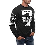 Férfi pulóver NY - fekete