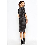 Női Striped ruha szürke
