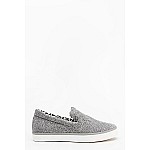 Női sportcipő Slip On Mettalic - ezüst