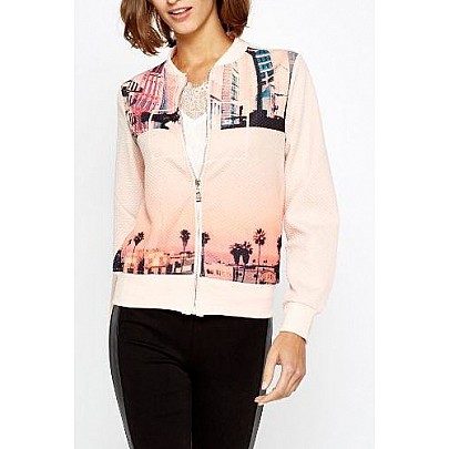 Női pulóver City - világos rózsaszín