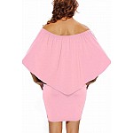 Réteges mini ruha Vivien - rózsaszín