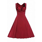 Női retro ruha Talyse - burgundy