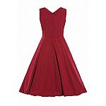 Női retro ruha Talyse - burgundy