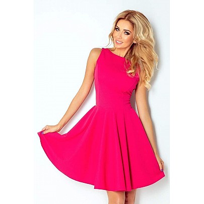 Egyszínű női ruha Donya rózsaszínű v125-3