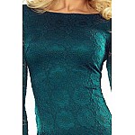 Trendi csipke női ruha Amy zöld v180-2