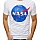 Egyedi férfi fehér póló NASA felirattal vrx4100