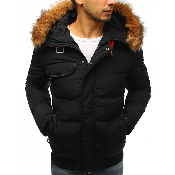Érdekes férfi téli dzseki - fekete vtx2526 Érdekes férfi téli dzseki - fekete vtx2526