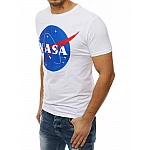 Egyedi férfi fehér póló NASA felirattal vrx4100 Egyedi férfi fehér póló NASA felirattal vrx4100