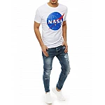 Egyedi férfi fehér póló NASA felirattal vrx4100 Egyedi férfi fehér póló NASA felirattal vrx4100