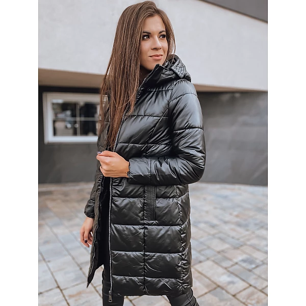 Steppelt fekete női téli kabát VTY2406 Steppelt fekete női téli kabát VTY2406