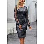 Női elegáns fekete színű ruha MARCELLA Női elegáns fekete színű ruha MARCELLA