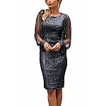 Női elegáns fekete színű ruha MARCELLA Női elegáns fekete színű ruha MARCELLA