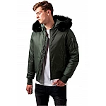 Stílusos zöld férfi bomber kabát TB1456GR Stílusos zöld férfi bomber kabát TB1456GR