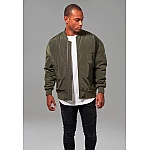 Zöld férfi oversize bomber kabát TB1619GR Zöld férfi oversize bomber kabát TB1619GR