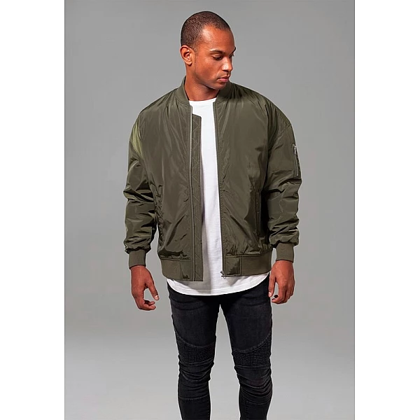 Zöld férfi oversize bomber kabát TB1619GR Zöld férfi oversize bomber kabát TB1619GR