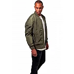 Zöld férfi oversize bomber kabát TB1619GR Zöld férfi oversize bomber kabát TB1619GR