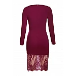 Női csipkés ruha - burgundy Női csipkés ruha - burgundy