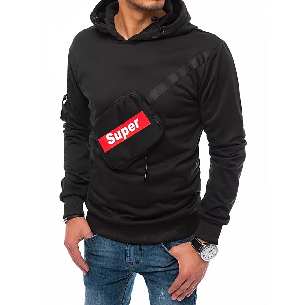 Érdekes fekete férfi pulóver VBX5161 Érdekes fekete férfi pulóver VBX5161