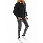 Férfi steppelt téli kabát fekete VTX3747 Férfi steppelt téli kabát fekete VTX3747