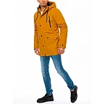 Érdekes sárga férfi téli kabát VTX3879