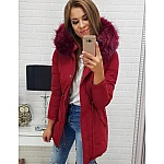 Modern női téli parka bordó vty0309 Modern női téli parka bordó vty0309