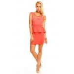 Peplum ruha Fashion - lazac színű Peplum ruha Fashion - lazac színű