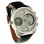 Oulm Dual Silver Black férfi karóra Oulm Dual Silver Black férfi karóra
