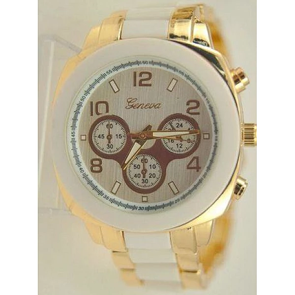 Geneva Stripe Női karóra - Gold White Geneva Stripe Női karóra - Gold White