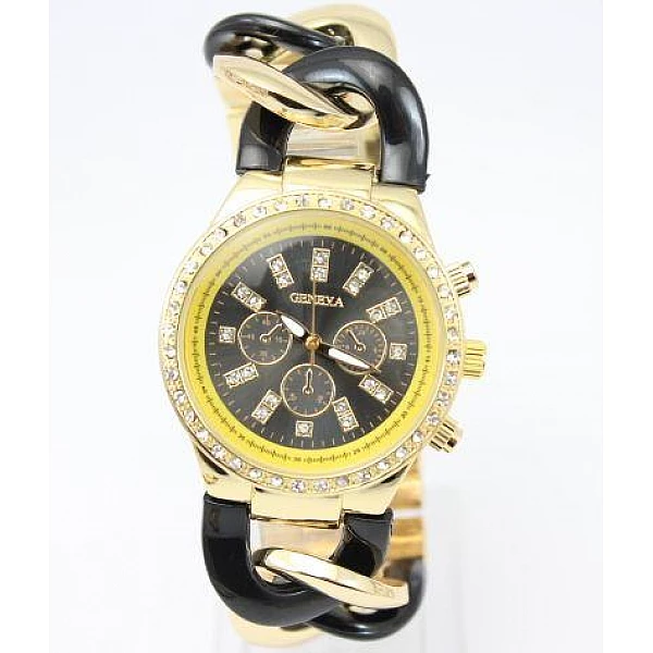 Geneva női karóra - karkötő Gold Black Geneva női karóra - karkötő Gold Black