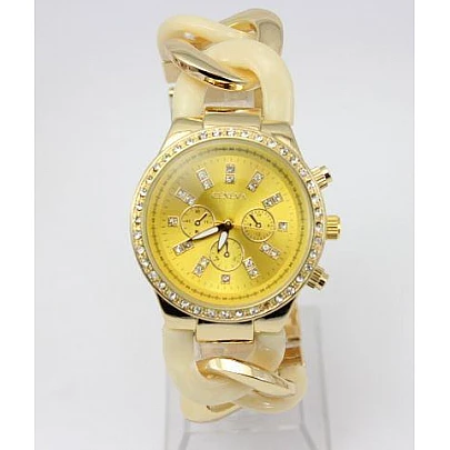  Geneva női karóra - karkötő  Gold Beige