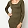 Női Bodycon zöld ruha - olíva színben