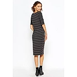 Női Striped ruha szürke Női Striped ruha szürke