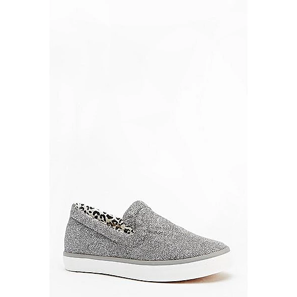 Női sportcipő Slip On Mettalic - ezüst Női sportcipő Slip On Mettalic - ezüst