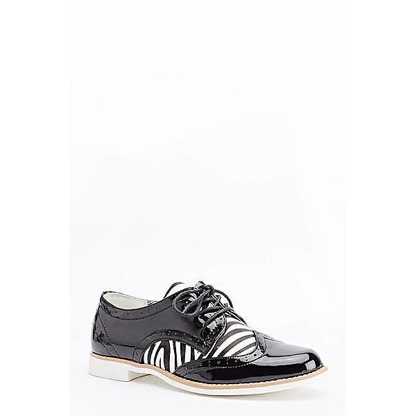 Női félcipő Print Zebra - fekete Női félcipő Print Zebra - fekete