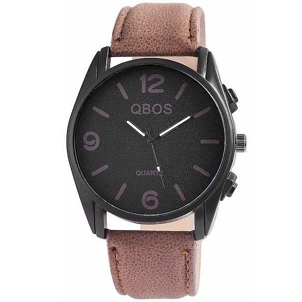 QBOS férfi karóra - barna Basic Black QBOS férfi karóra - barna Basic Black