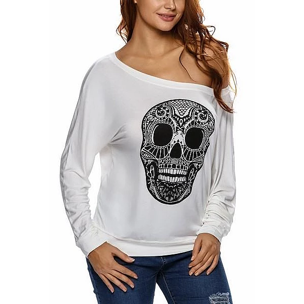 Női felső Skull - fehér Női felső Skull - fehér