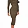 Bodycon ruha gombokkal Rena - zöld