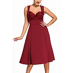 Női retro ruha Talyse - burgundy Női retro ruha Talyse - burgundy