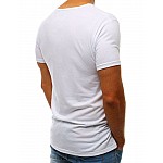 Fehér egyedi férfi póló nyomtatással vrx3513