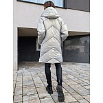 Szürke oversize női téli kabát VTY2408