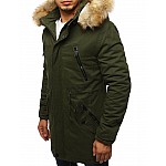 Attraktív khaki férfi téli parka kabát vtx2893