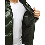 Érdekes férfi zöld kapucnis kabát vtx3441
