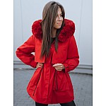 Piros univerzális női kabát VTY2192